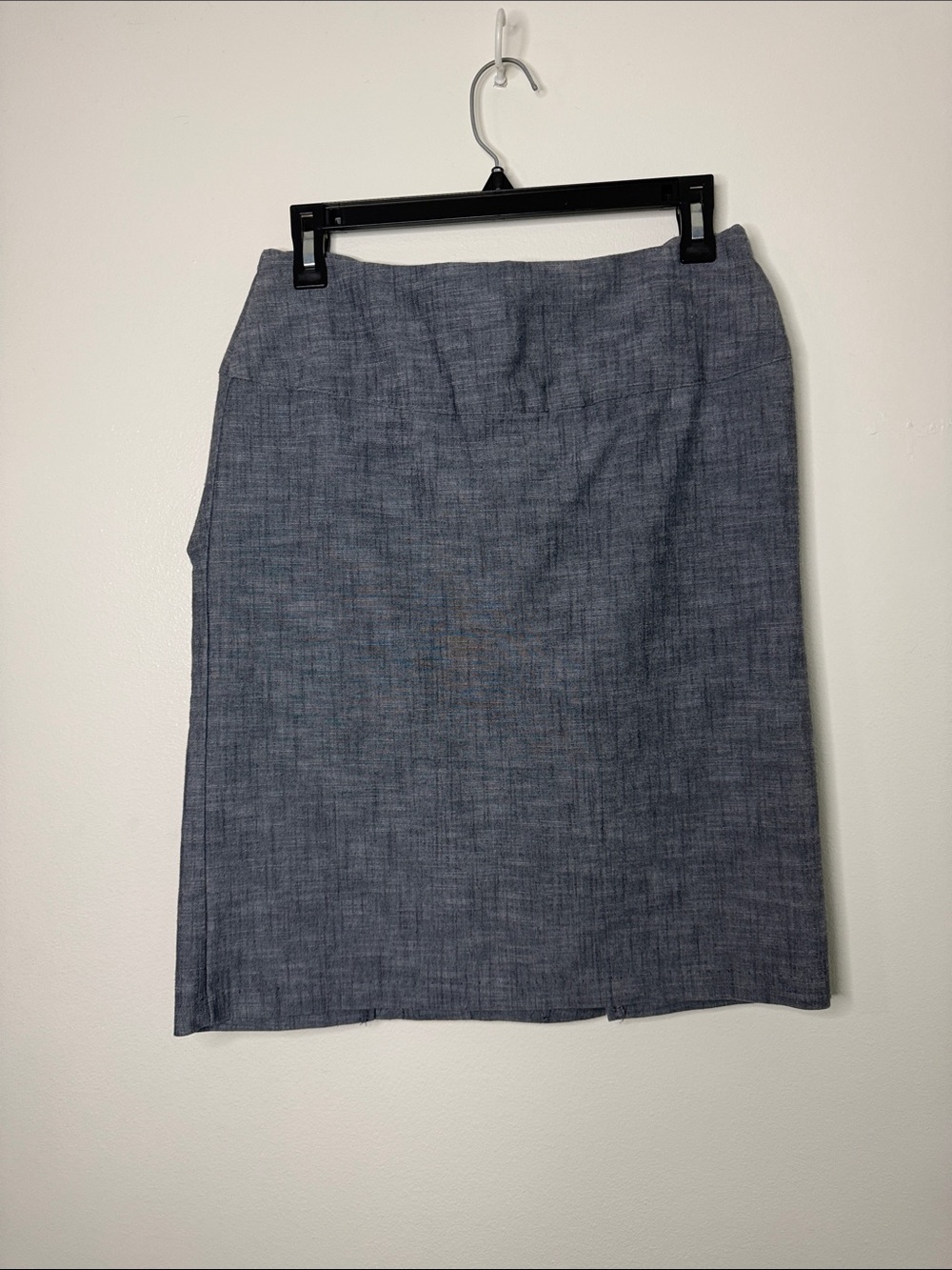 Rainbow Classic Chambray Pencil Skirt - Slate Blue 9